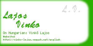 lajos vinko business card